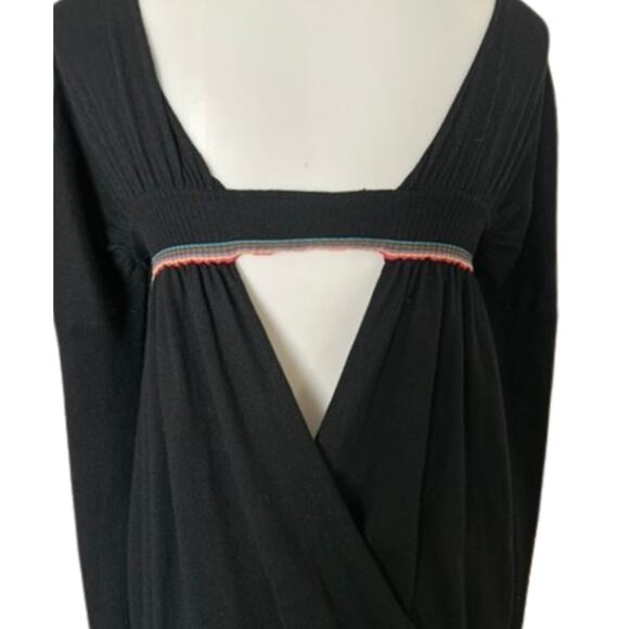 Vintage Y2K Avita Black Cashmere Silk Knit Sweater – Empire Cut, Open Back, S - Picture 3 of 4